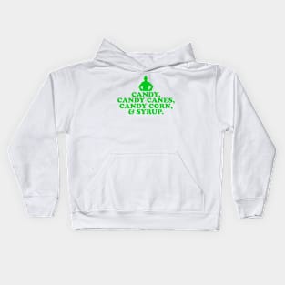 Elf Quote - Food Groups (Green) Kids Hoodie